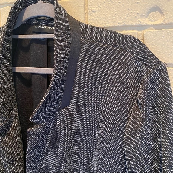 Lane Bryant The Bryant Blazer Super Stretch Womens Plus Sz 28 Black White - Picture 2 of 8